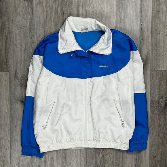 Ellesse Vintage Made in Italy Blue/White Tracksuit Jacket - Picture 1 of 4